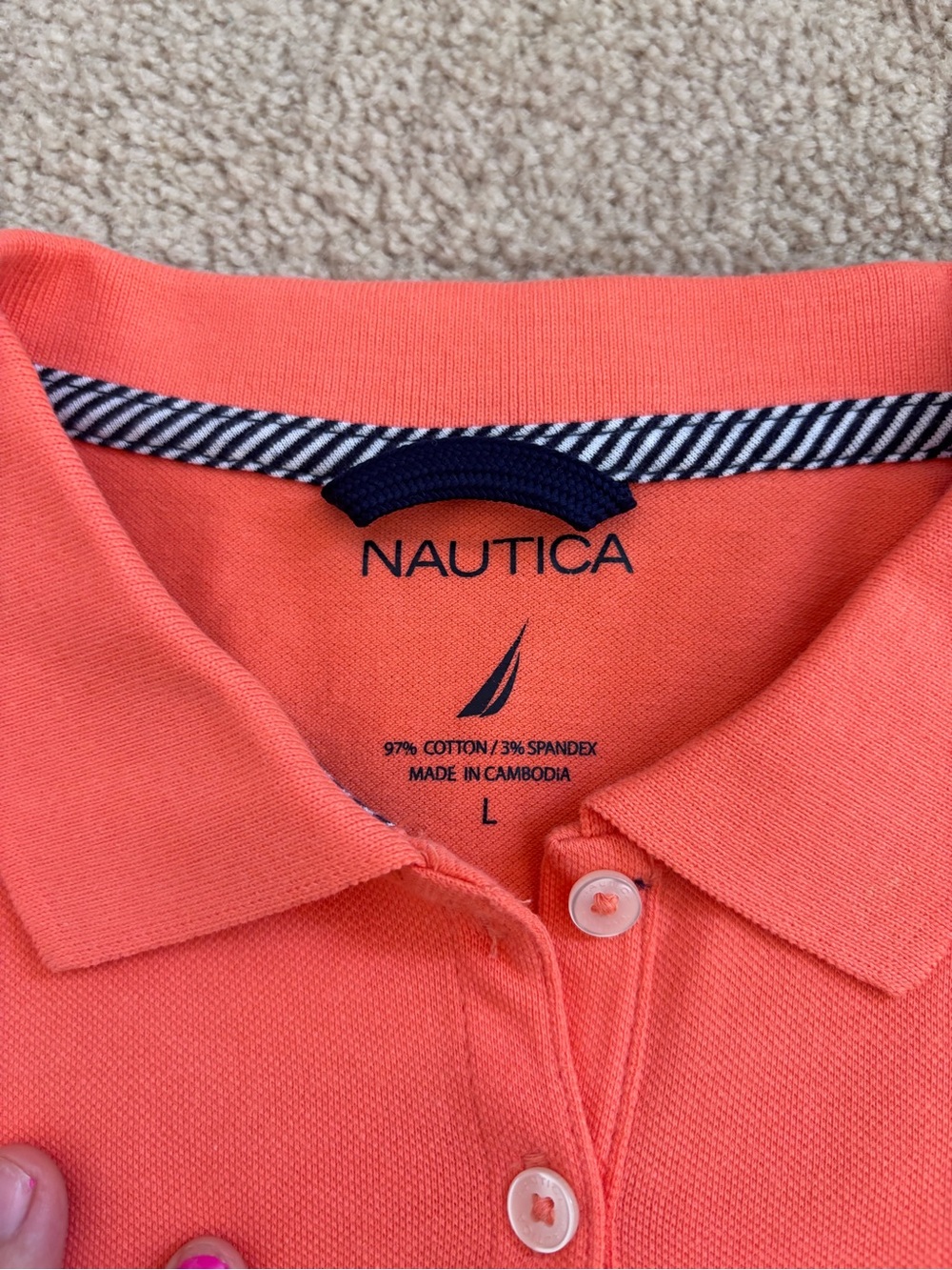 Nautica Women’s Polo Shirt Size Large L - Picture 2 of 3